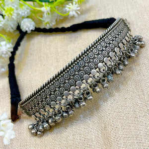 "Crimson" Silver Look Alike Choker