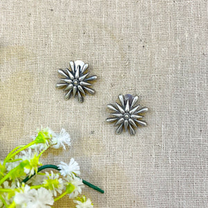 "Timid" Silver Look Alike Oxidized Earring