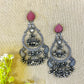 "Cliff" Silver Look Alike Oxidized Earrings