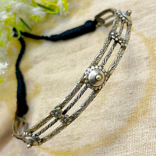 " Aurielle " Silver Look Alike Oxidized Choker