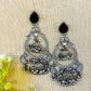 "Cliff" Silver Look Alike Oxidized Earrings