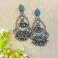 "Cliff" Silver Look Alike Oxidized Earrings