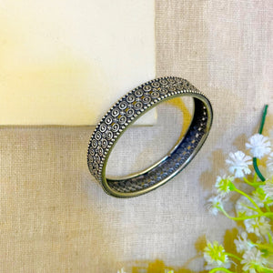 "Axis" Silver Look Alike Oxidized Kada