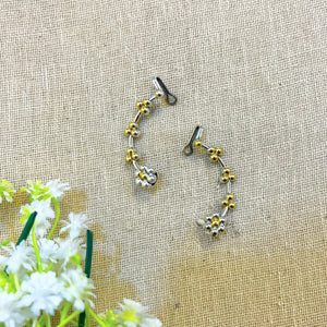 "Lattice" Silver Look Alike Dual Tone Earcuff