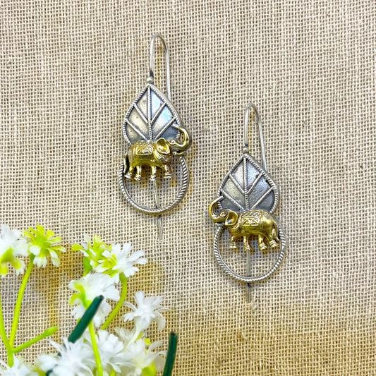 " Drift " Silver Look Alike Dual Tone Earcuff