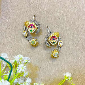 "Mystra" Silver Look Alike Kundan Earcuff