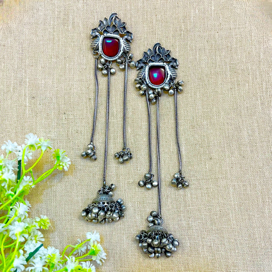 "Storm" Silver Look Alike Oxidized Earrings