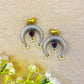 "Wren" Silver Look Alike Dual Tone Earrings