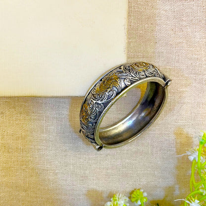 Silver and gold bangle kada