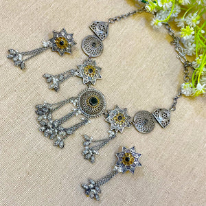 "Delta" Silver Look Alike Dual Tone Choker