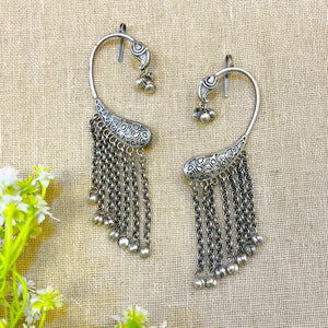 "Starlit" Silver Look Alike Oxidized Earcuff