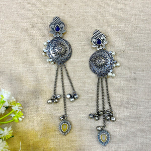 "Swet" Silver Look Alike Oxidized Earrings