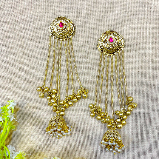 " Raine" Silver Look Alike Long Earrings
