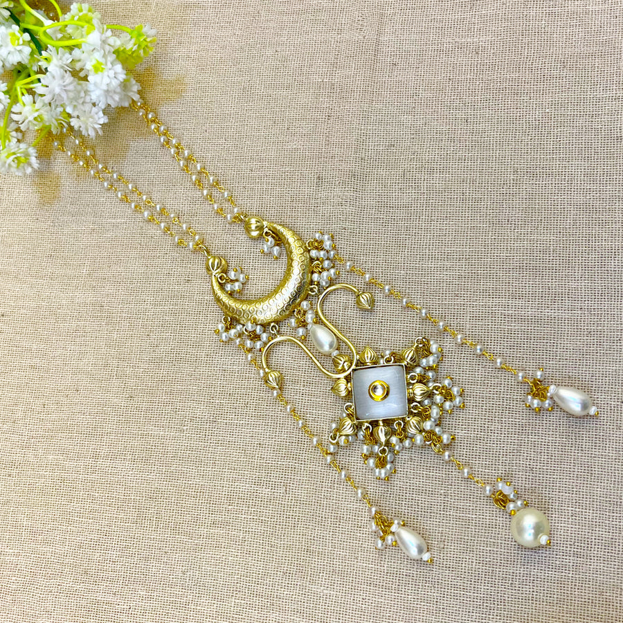 Pearl Silver Look Alike Necklace